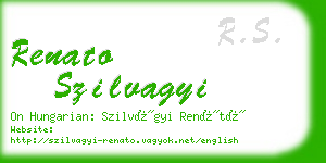 renato szilvagyi business card